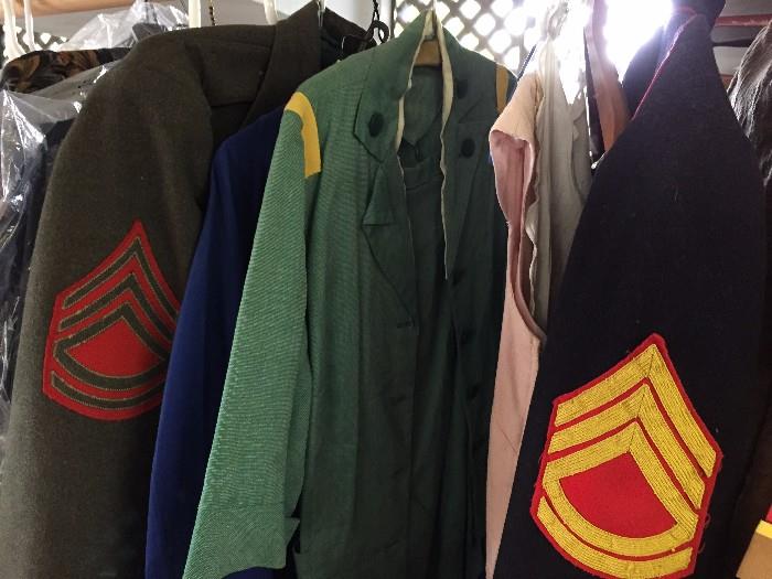Vintage uniforms including girl scout