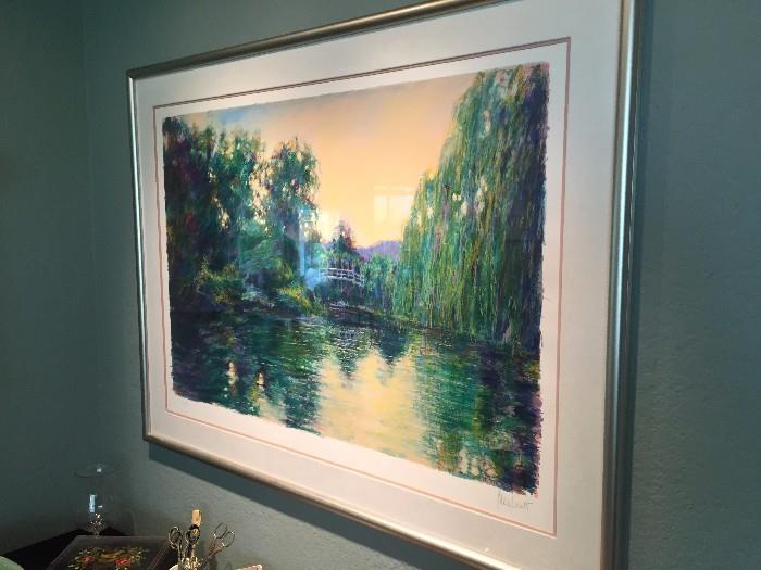 Original signed artwork by Aldo Luongo titled "Homage to Monet"