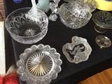 Vintage crystal and glass