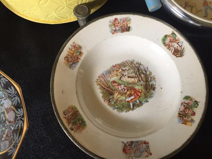 Vintage children's plates