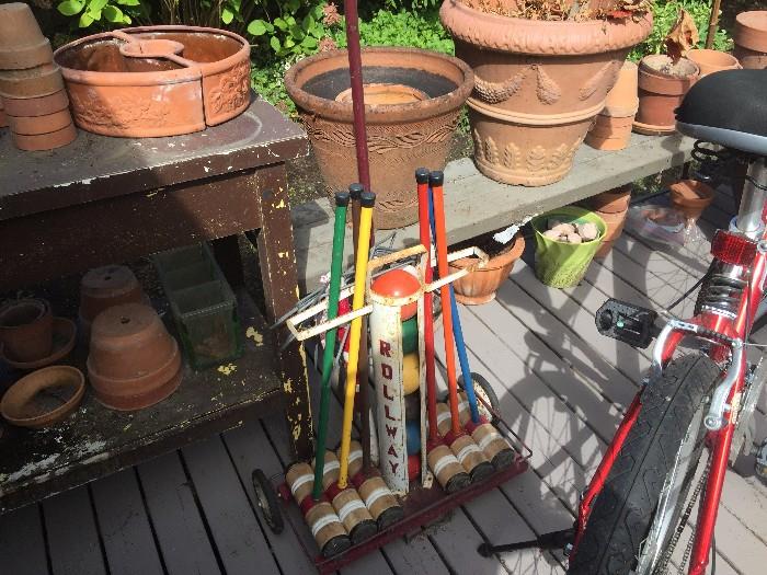 Vintage croquet set ROllway