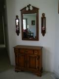 Tell City American Republic Hard Maple Cammode32'wx 12"Dx31"H ...Tell City wall mirror and sconces