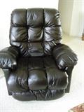 Black/Navy Leather Recliner