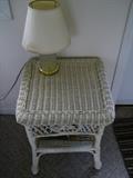 White Wicker Side Table (3 total)