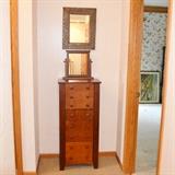 Jewelry chest, wall mirrors