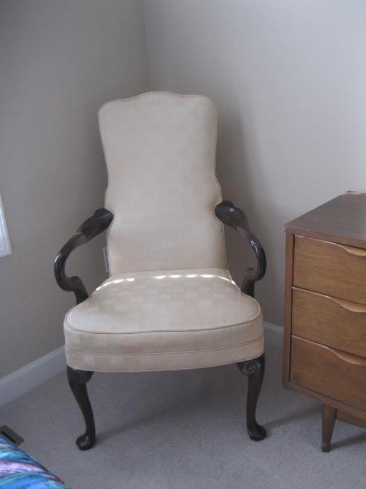 Crème chair with wood arms - $45