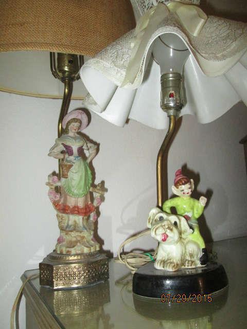 Pixie, elf, dog lamp - figural lamp
