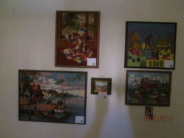 Lots of art work and needlework