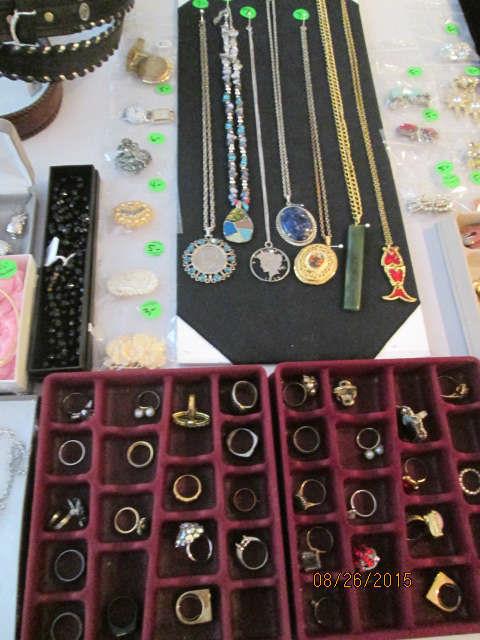 Rings, necklaces