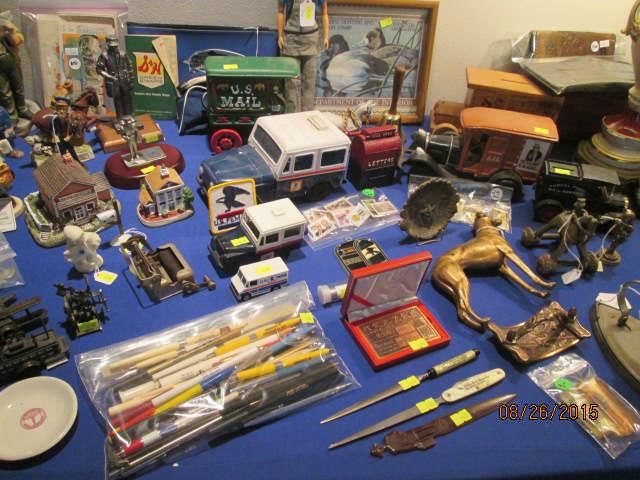 Postal collectibles, old pens, letter openers