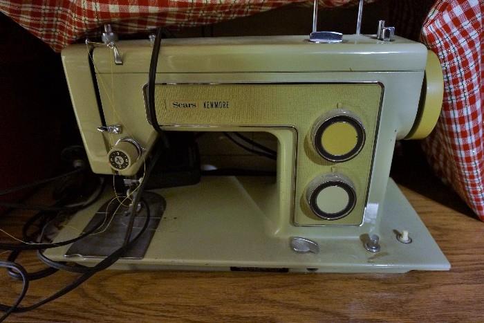 Vintage Sears sewing machine and cabinet