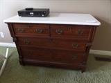 ANTIQUE MARBLE TOP CHEST
