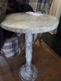 MARBLE PEDESTAL TABLE