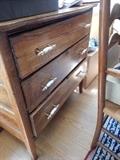 Oak three drawer chest.
