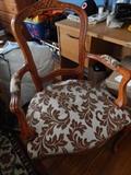 One of two chairs. This one was in the middle of a re-due. Pretty wood and good bones!