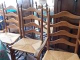 Ladder back chairs...dining room.