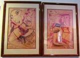 PAIR OF ORIGINAL IMPRESSIONISTIC WATERCOLORS, BULGARIAN ARTIST