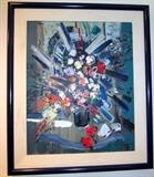 ABSTRACT OIL, SIGNED, BULGARIAN ARTIST