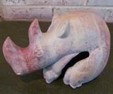 CARVED, PINK GRANITE SCULPTURE 
