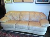 CURVED LEATHER SOFA