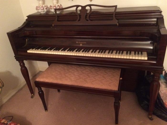 Knabe upright Piano and bench