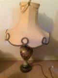 Beautiful Porcelain lamp with custom shadow
