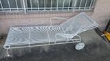 vintage mesh iron chaise lounge