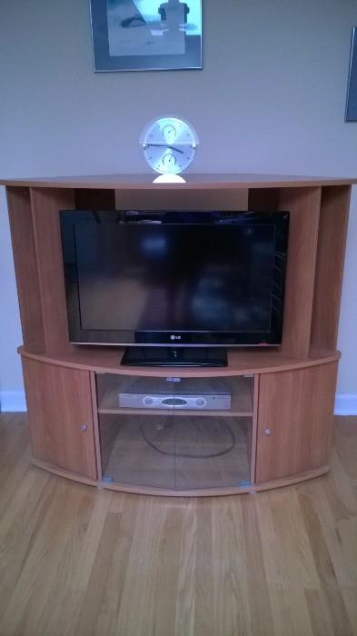 Entertainment Center, holds 32" TV with storage.