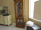 Oak curio cabinet