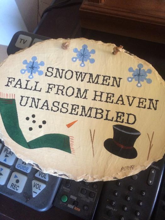"Snowmen Fall From Heaven Unassembled"