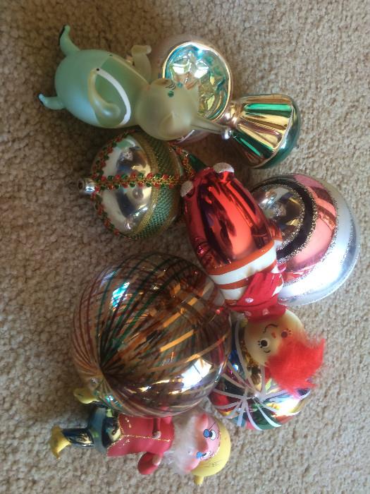 Just a couple of the many vintage and newer Christmas bulbs