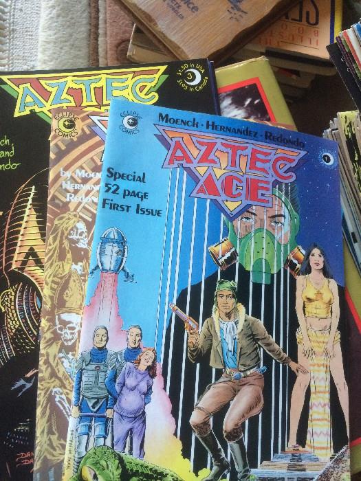 Aztec Ace by Moenck comic books.  American Flagg comic books also available