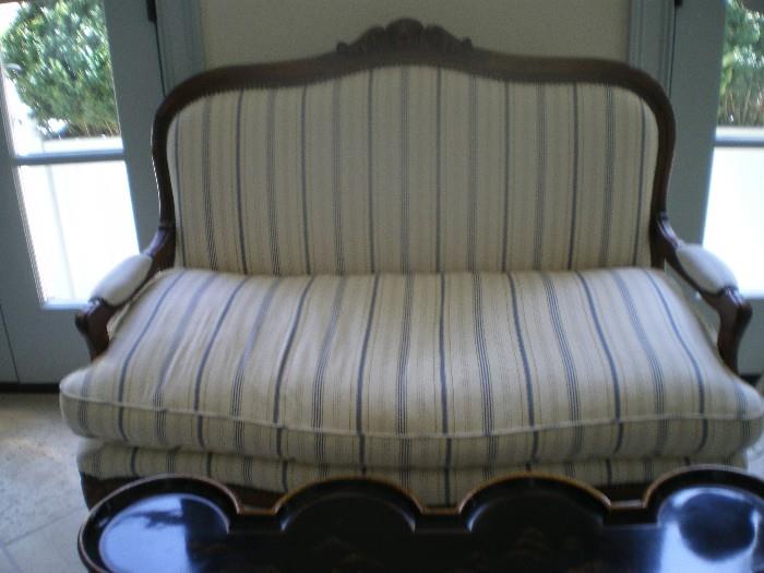 Carved Wood Settee Sofa Antique