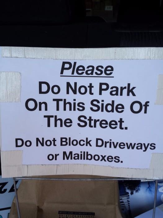 Please be aware of the neighbor's property!!! Thank You!!!