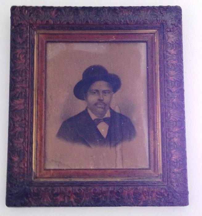 large Victorian  portrait African American Gentleman