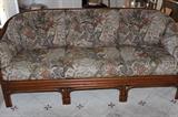 Rattan couch.