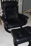 European recliner and footstool.