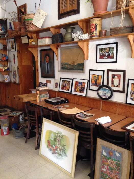 More art - and all the antiques and collectibles you see on the shelves