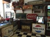 Old metal advertising signs: Pepsi cola and coke!