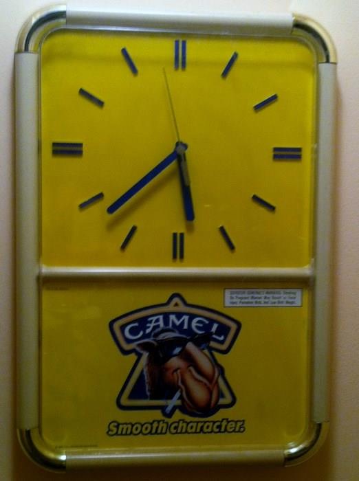 vintage Camel cigarettes clock