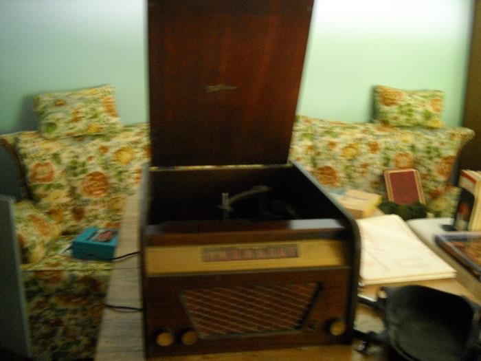 very old record player.
