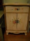 small painted chest.