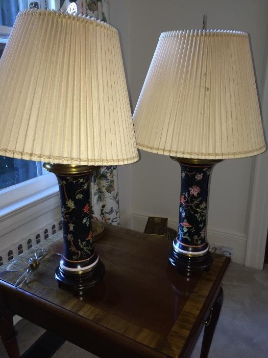 Pair vintage Chinese lamps
