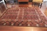 Tribal rug on 2nd floor landing