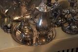 sterling coffee set with tray