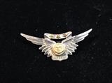 Sterling and gold air crew pin or aviator wings