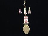 Rare Vintage Golden Potlatch fob and pins