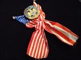 Great White Fleet Souvenir pin circa 1908 US and Chinese flags