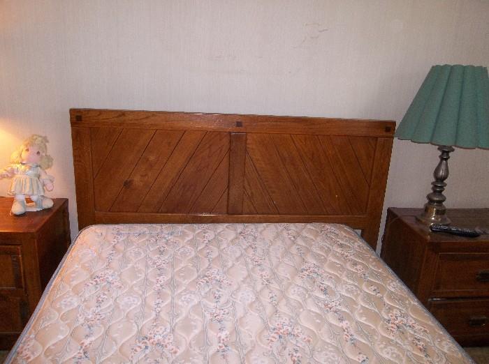 Headboard and matress & box spring with frame