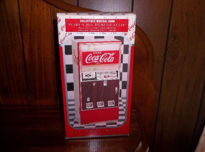 Coca Coal musical bank in box
